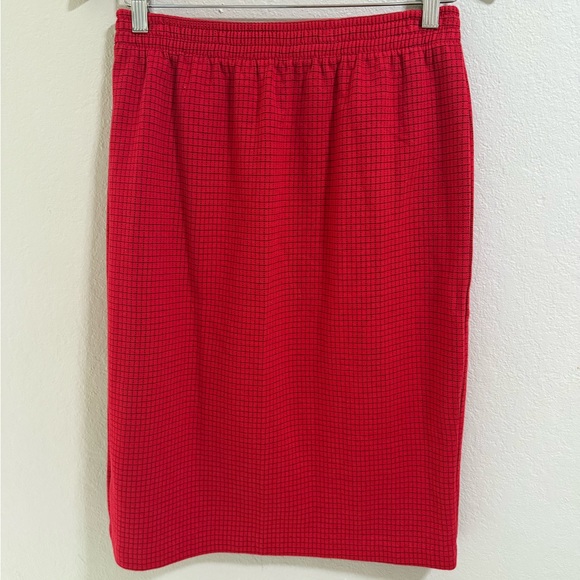 Weekenders Red Grid Knit Blazer size S & Skirt Set Size M - Picture 7 of 10